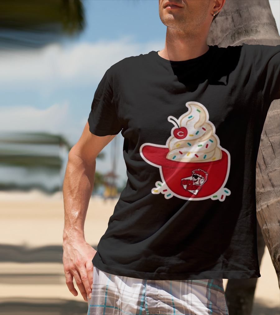 2026 Reds Heads Extra Innings Ice Cream Baseball Cap T-Shirt