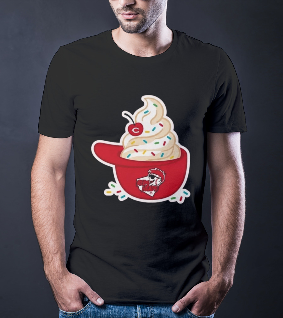 2026 Reds Heads Extra Innings Ice Cream Baseball Cap T-Shirt