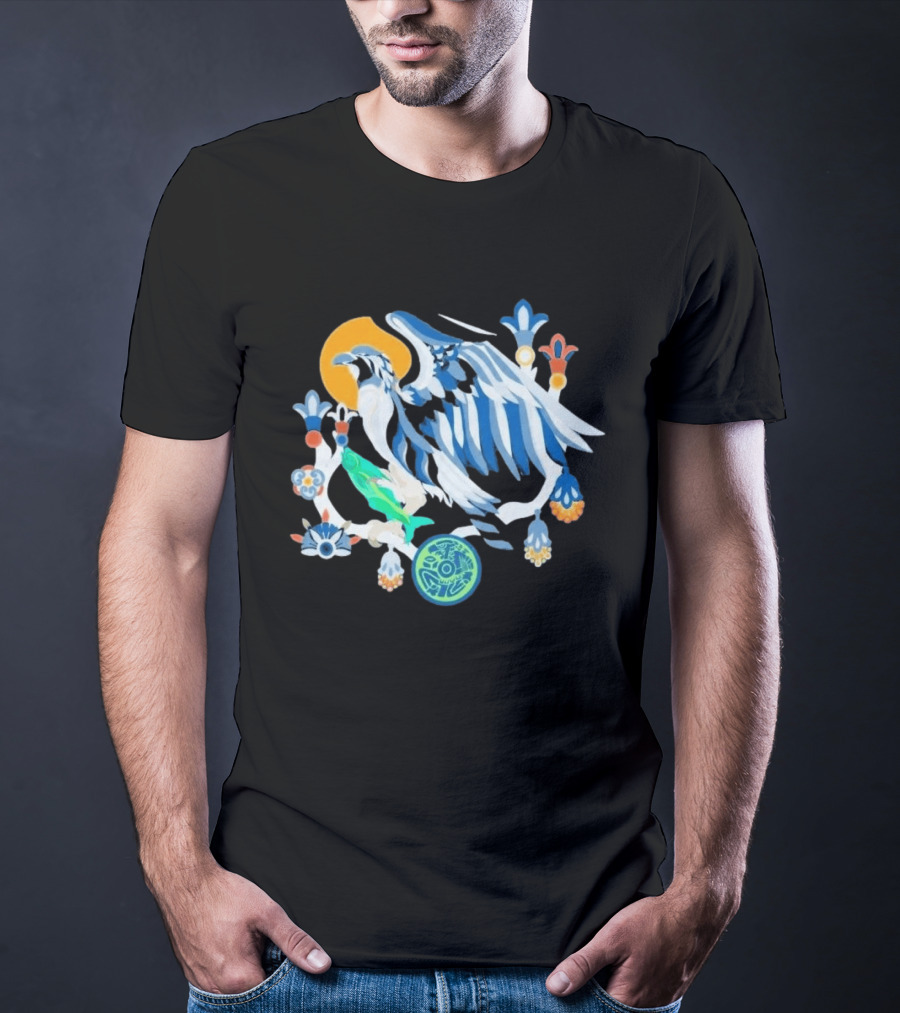 2026 Seahawks Latino Heritage Seahawks Bird Aztec T-Shirt