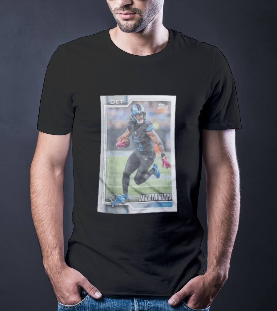 DET 2026 Topps Jahmyr Gibbs Detroit Lions Running Back T-Shirt