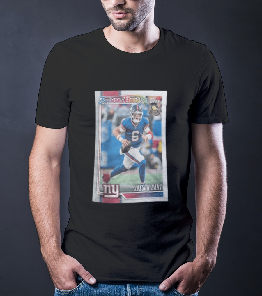 2026 Topps Future Stars Jaxson Dart New York Giants Quarterback T-Shirt