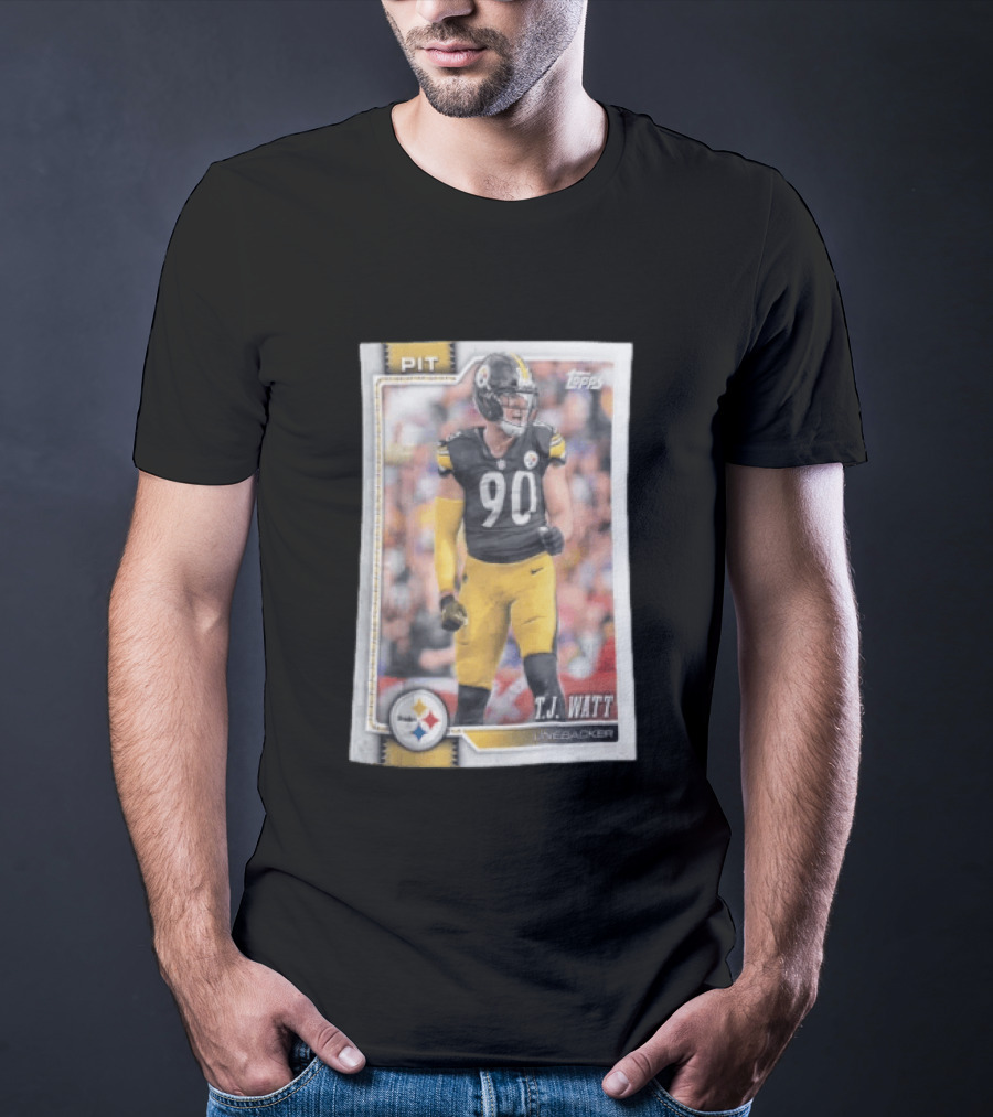 2026 Topps Football T.J. Watt Steelers Linebacker Card Pitt 90 T-Shirt