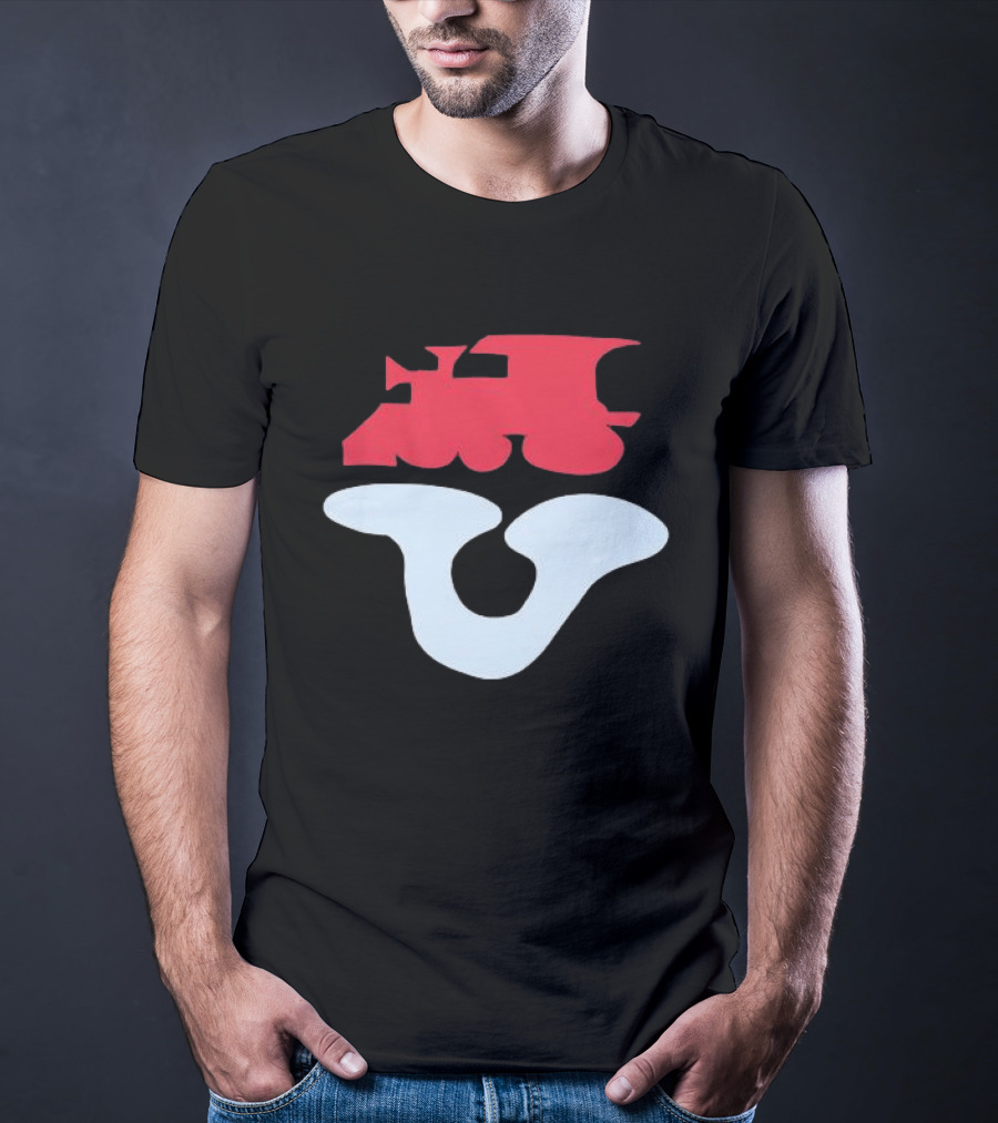 Dover Street Market Store Shop Cdg Red Train Blue Shape T-Shirt