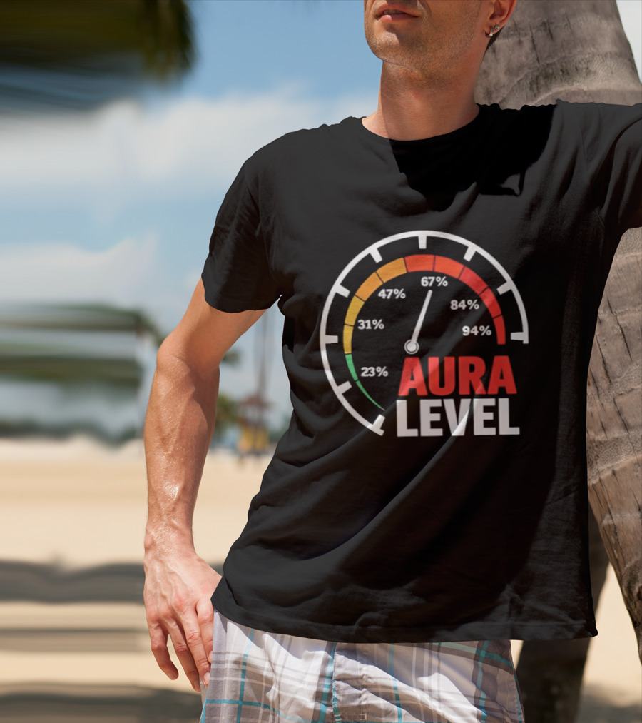 Aura Level Percentage Gauge 23% 31% 67% 84% 94% T-Shirt