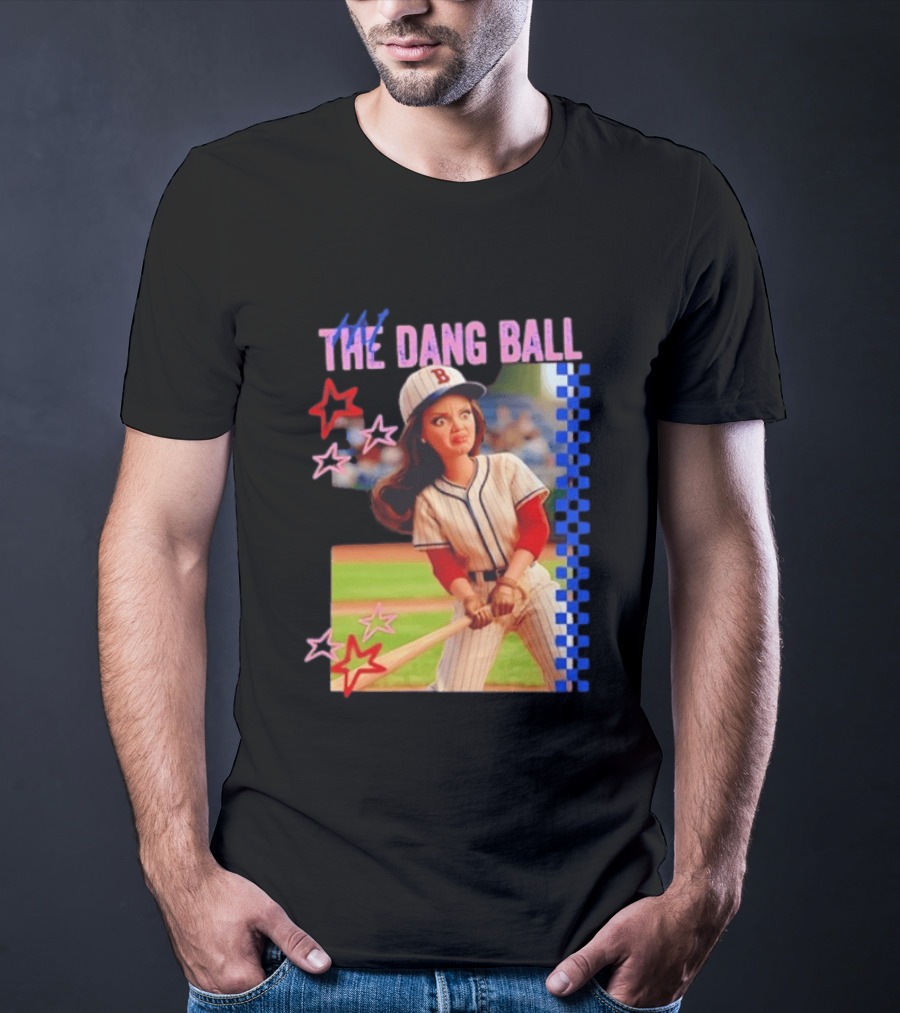 Barbie Ballfield Hit The Dang Ball Baseball Player Doll Vintage Stars T-Shirt