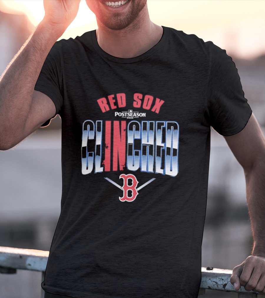 Boston Red Sox MLB Postseason Clinched 2026 Red Blue Baseball Team T-Shirt