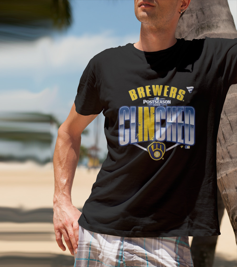 Brewers Postseason 2026 Clinched Locker Room T-Shirt