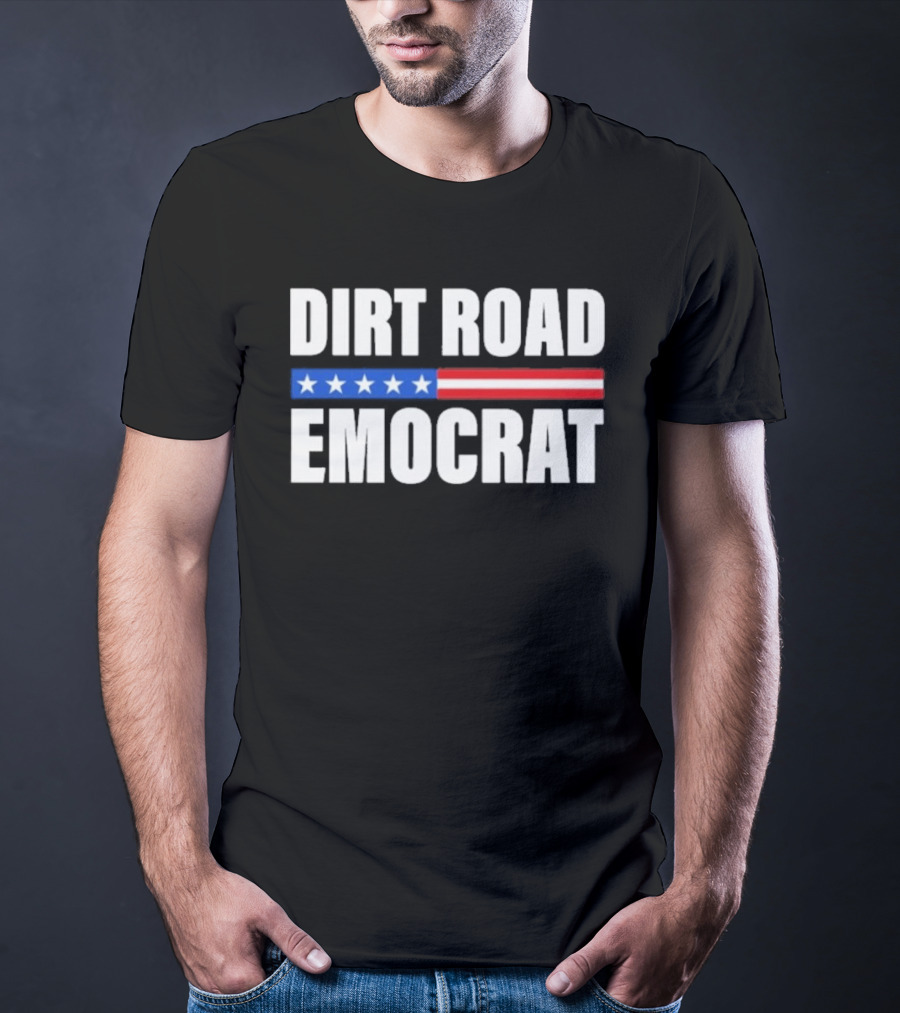 Dirt Road Democrat American Flag Stars Stripes T-Shirt