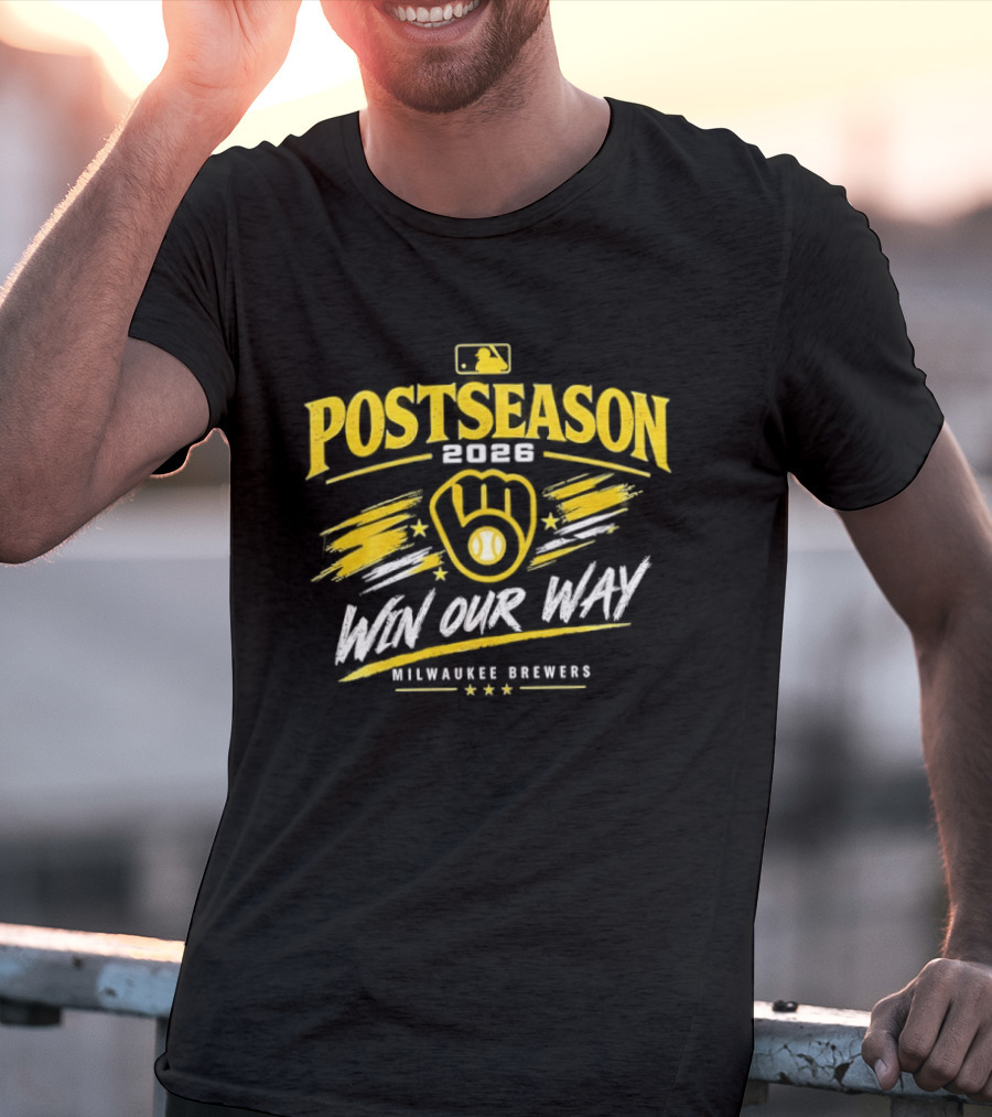 MLB Milwaukee Brewers Postseason 2026 Win Our Way Celebration T-Shirt