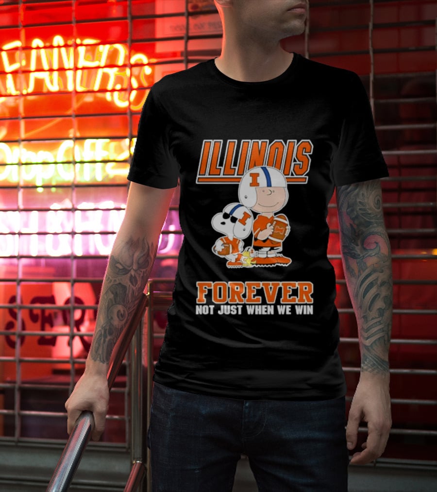 Illinois Fighting Illini Charlie Brown Forever Not Just When We Win T-Shirt
