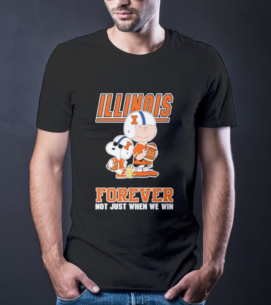 Illinois Fighting Illini Charlie Brown Forever Not Just When We Win T-Shirt