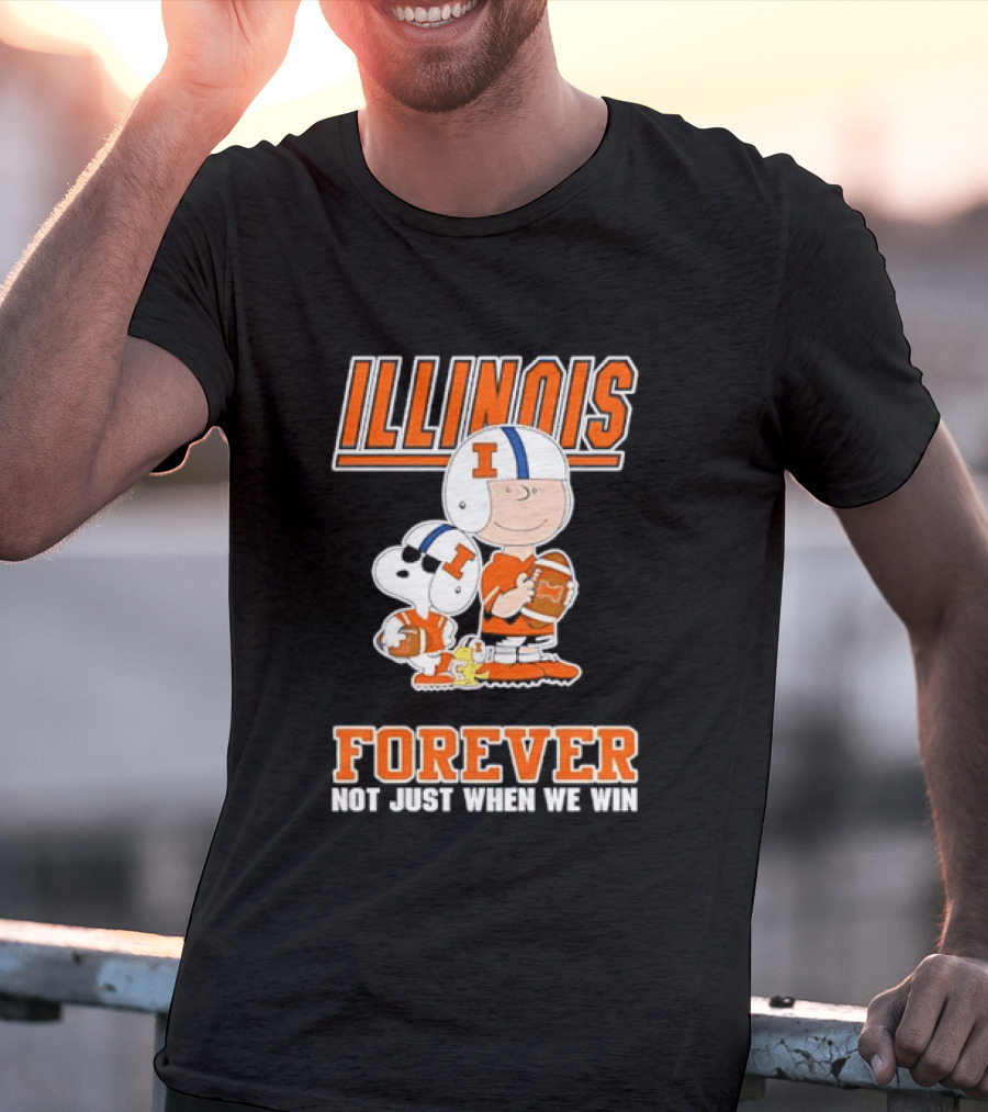 Illinois Fighting Illini Charlie Brown Forever Not Just When We Win T-Shirt