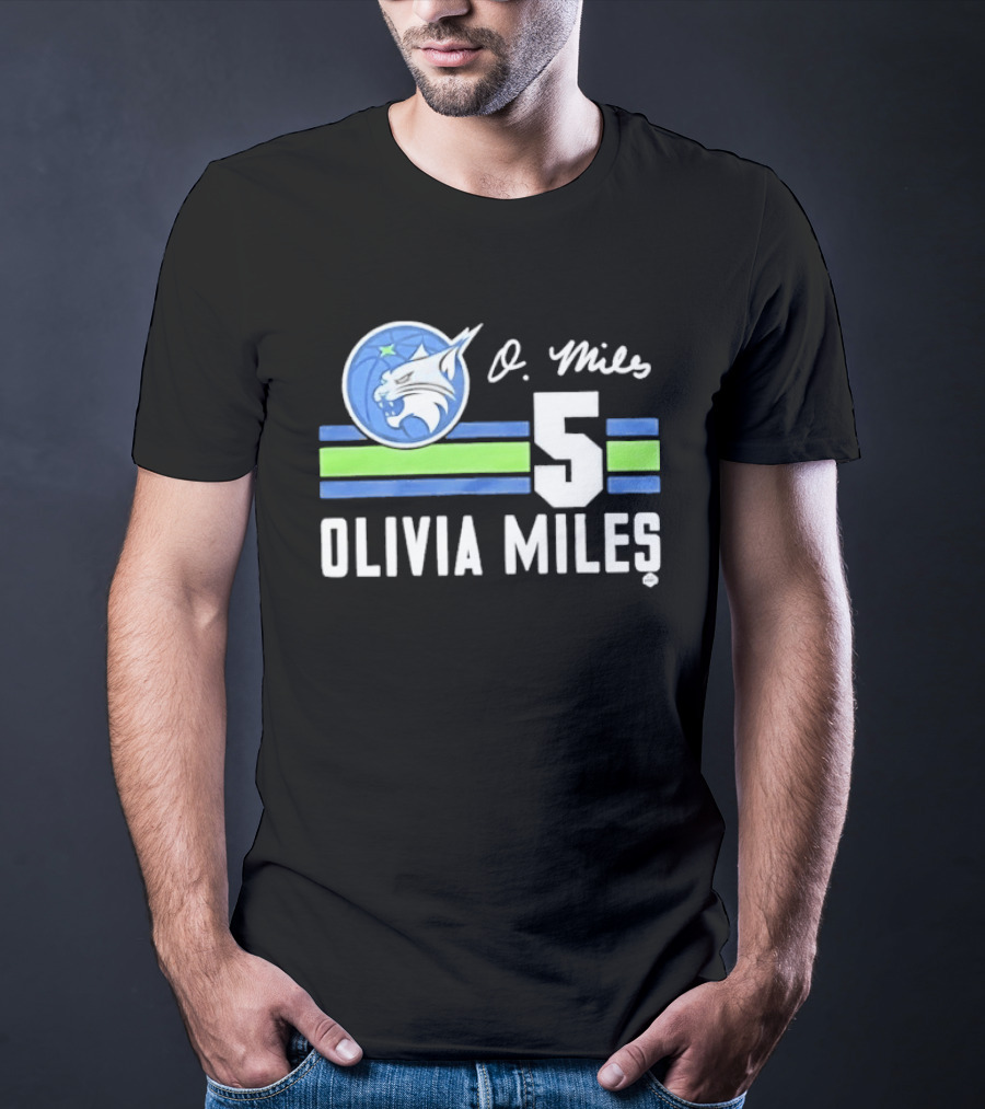 Minnesota Lynx Olivia Miles 5 WNBA Basketball Fan Gear T-Shirt