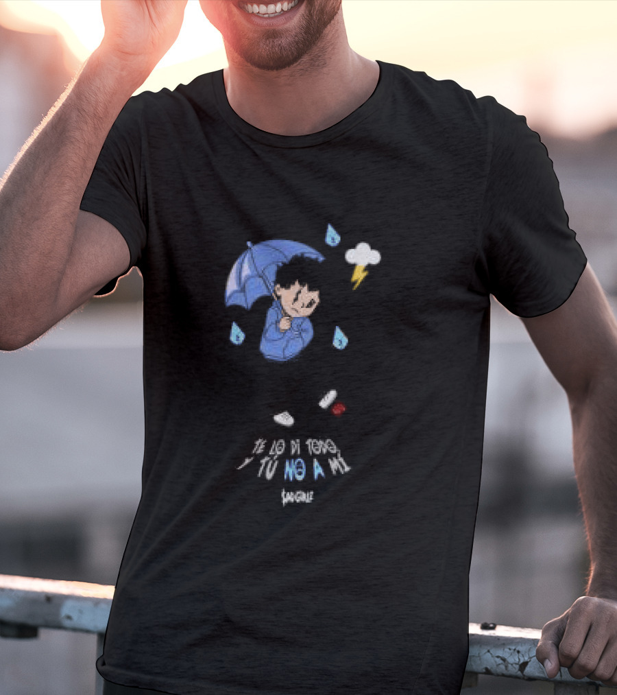 Sad Girlz Store Sadgirlz Give You Everything Blue Umbrella Raindrops T-Shirt