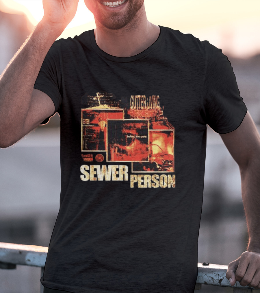 Sewer Person Gutter Living Behind The Grave Danger Warning T-Shirt