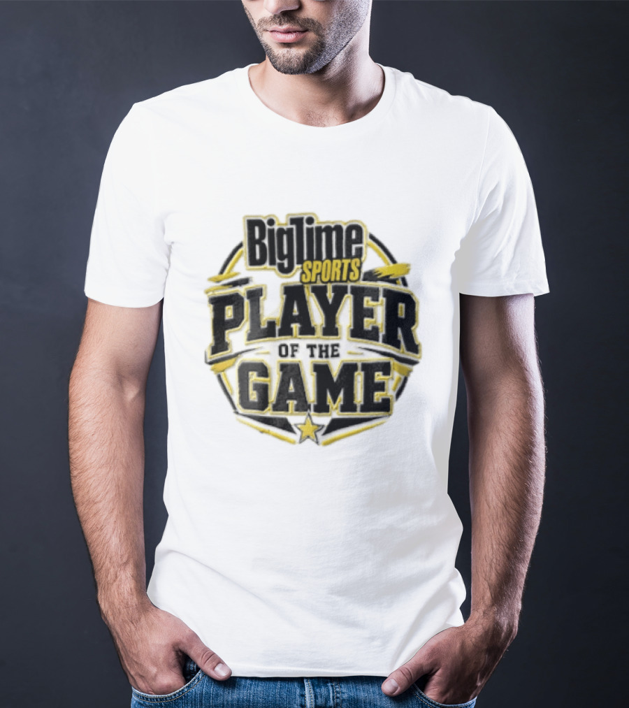 Bigtime Sports Player Of The Game Star Yellow Frame T-Shirt