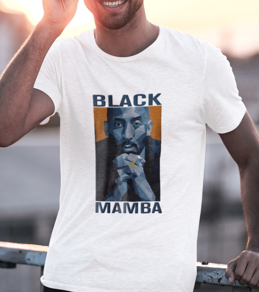 Black Mamba Low Poly Geometric Hands Clasped Orange T-Shirt