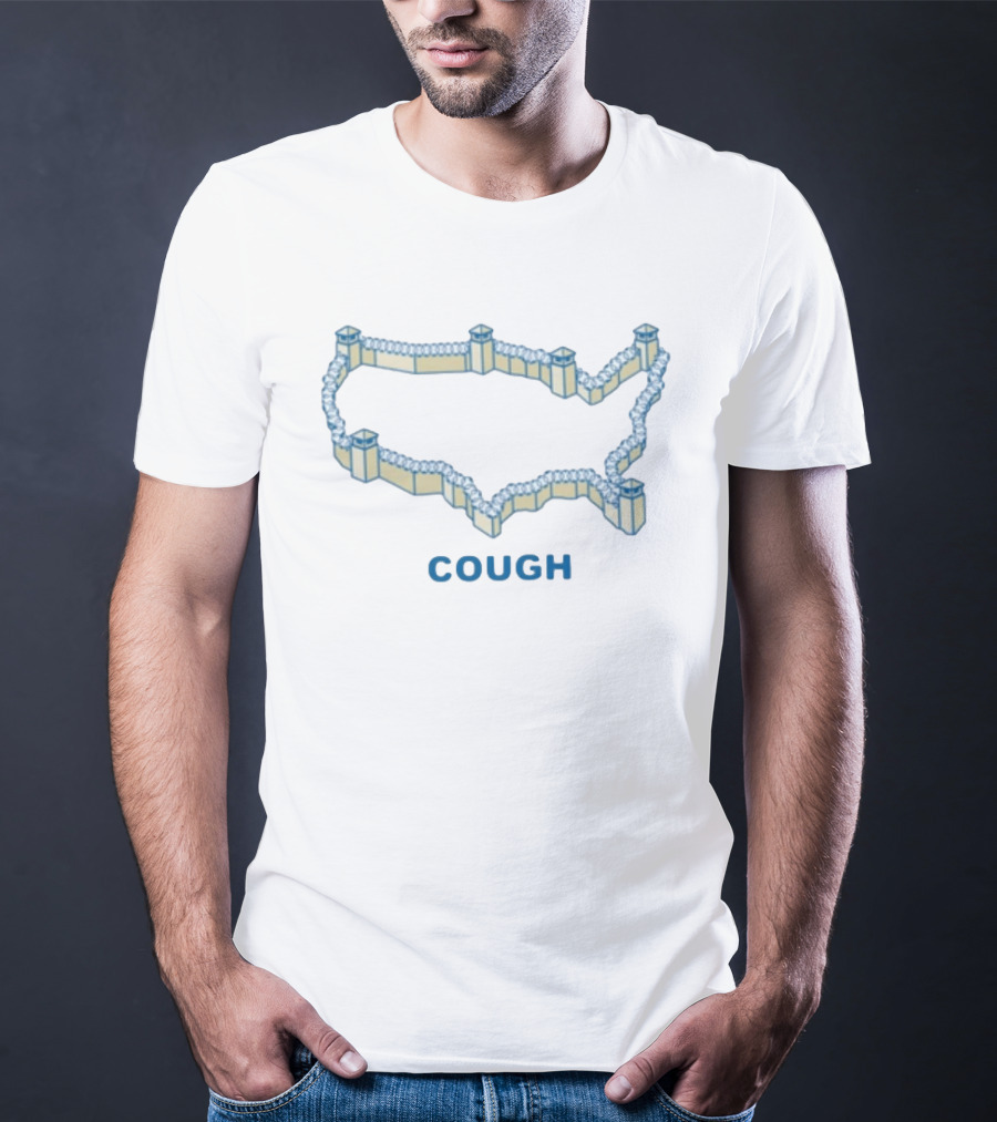 COUGH United States Prison Map USA Barbed Wire Walls T-Shirt