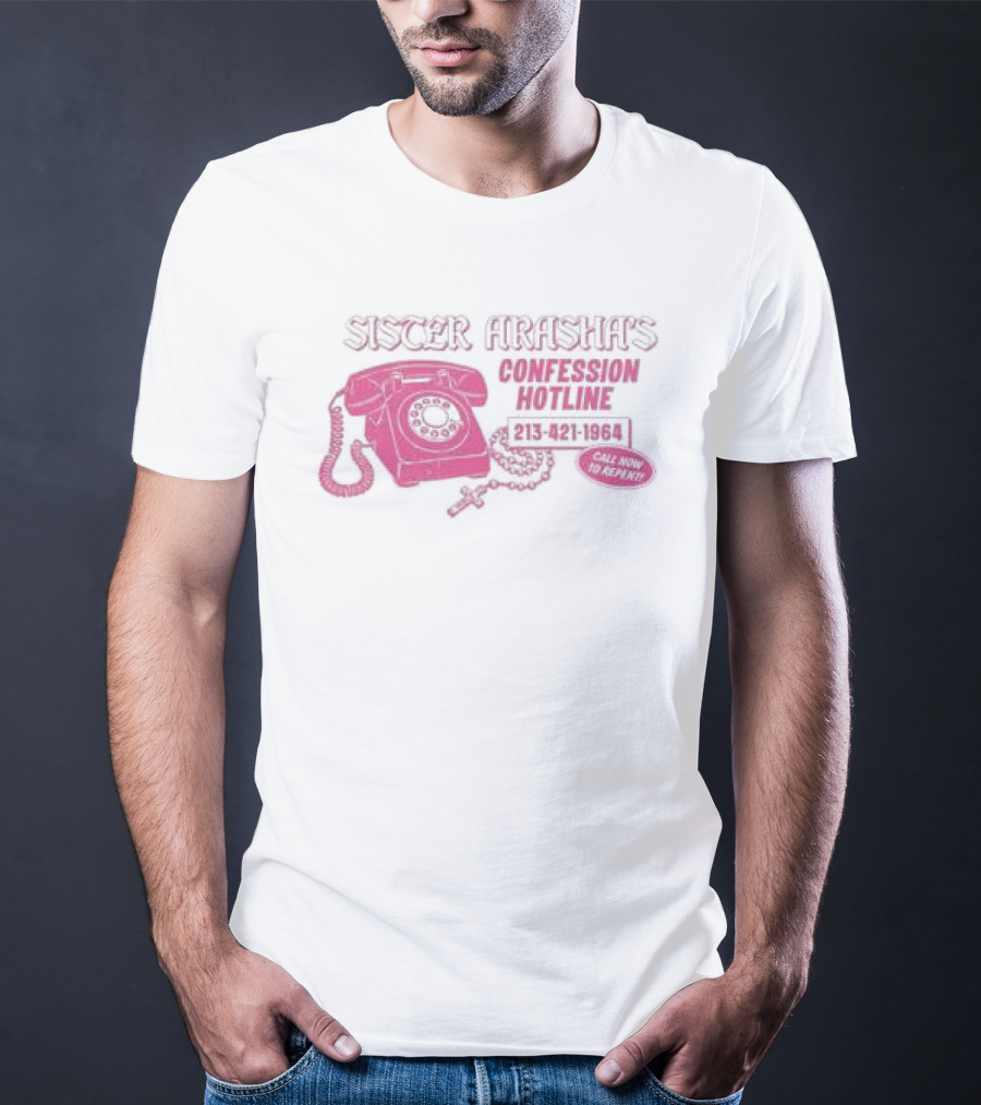 Sister Arasha Confession Hotline Fesspool Shop Pink Crop Tank T-Shirt
