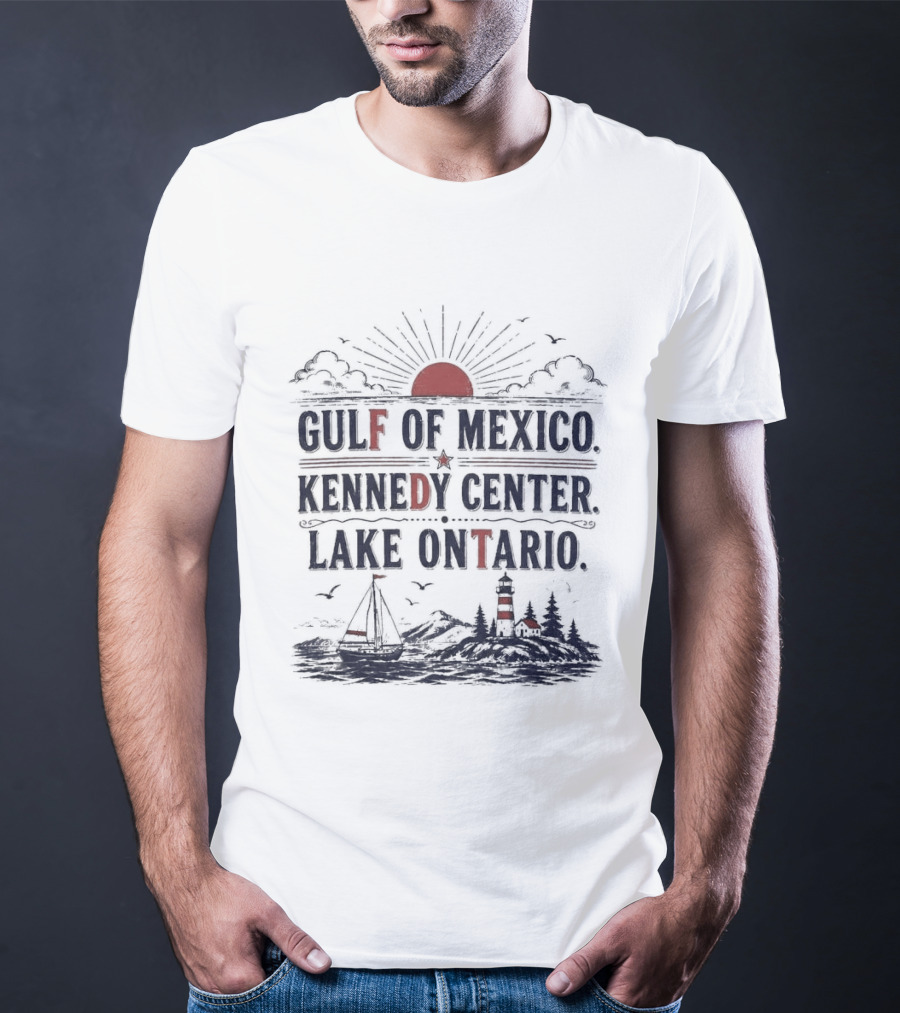 Gulf Of Mexico Kennedy Center Lake Ontario Scenic Nautical Landscape T-Shirt