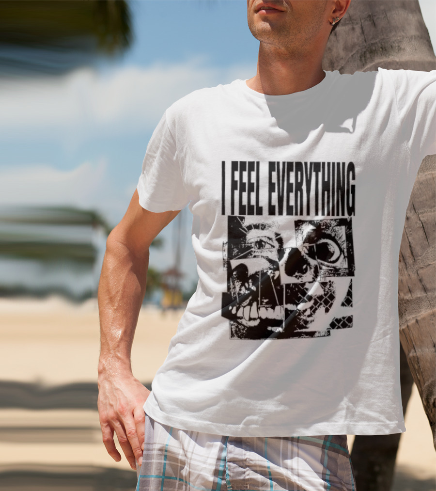 I Feel Everything Horror Skull Face T-Shirt