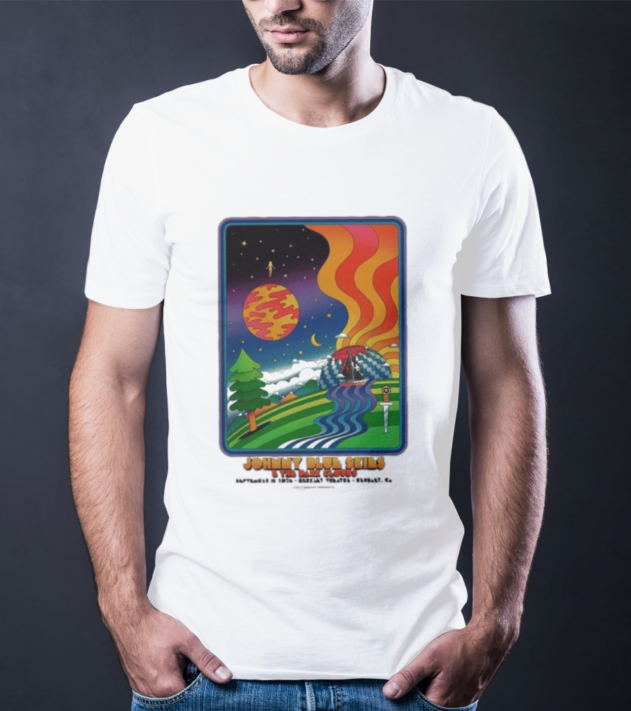 Johnny Blue Skies And The Dark Clouds Greek Theatre Berkeley CA September 15 2026 Event Psychedelic T-Shirt