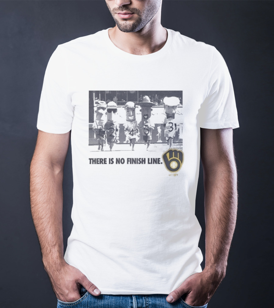 Milwaukee Brewers There Is No Finish Line Glove T-Shirt