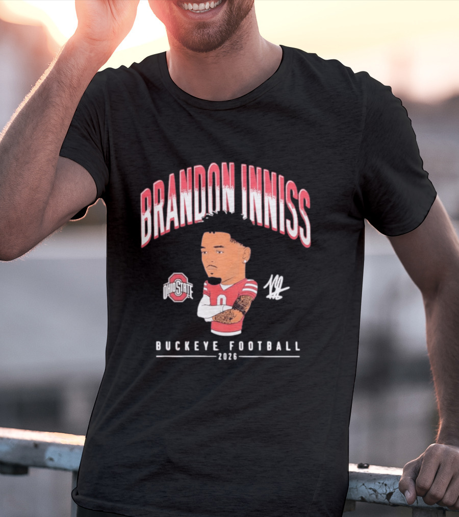 Ohio State Buckeyes Brandon Inniss 2026 Football Caricature T-Shirt