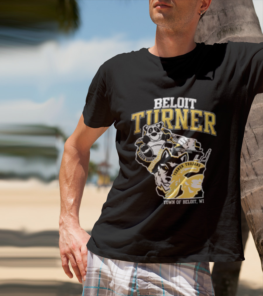 Beloit Turner Trojans Wisconsin Mascots Wolf Trojan Town Of Beloit WI T-Shirt