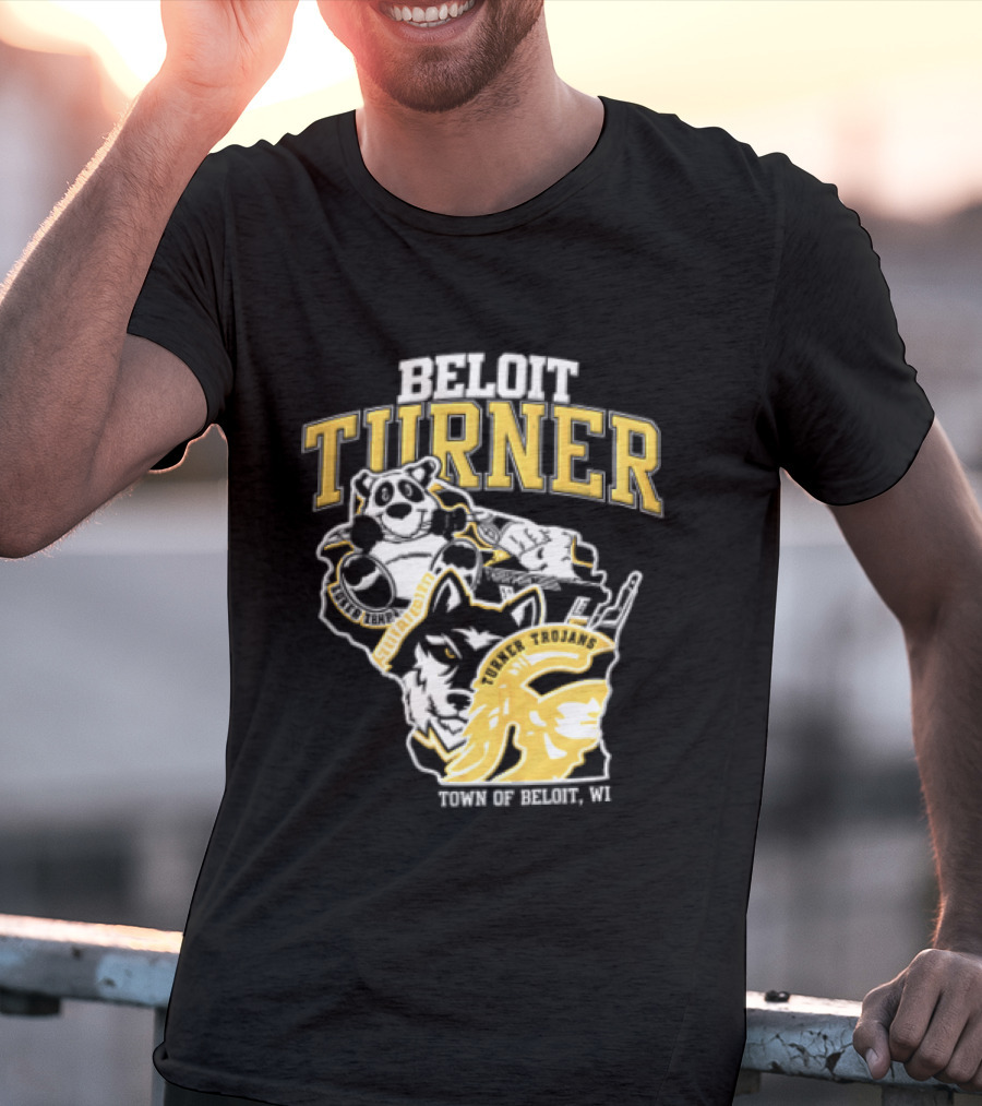 Beloit Turner Trojans Wisconsin Mascots Wolf Trojan Town Of Beloit WI T-Shirt