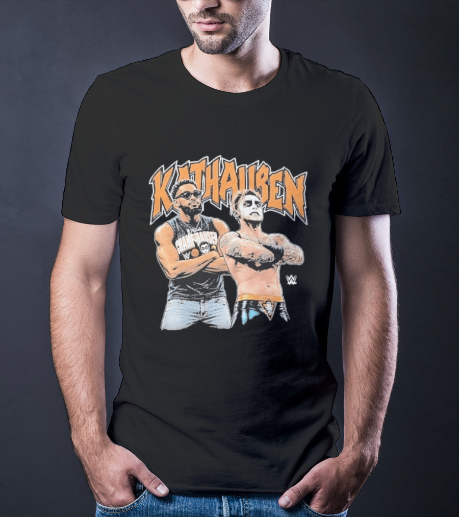 KATHausen WWE Karl Anthony Towns Danhausen Crossover Duo T-Shirt