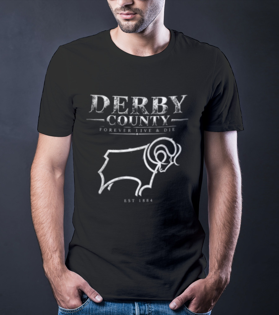 Derby County Forever Team Ram Est 1884 Crest T-Shirt
