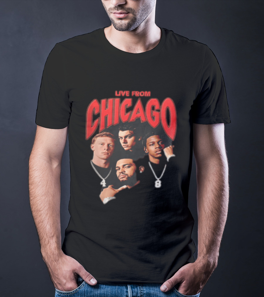 Live From Chicago Bootleg Featuring Four Athletes With Diamond Chains T-Shirt