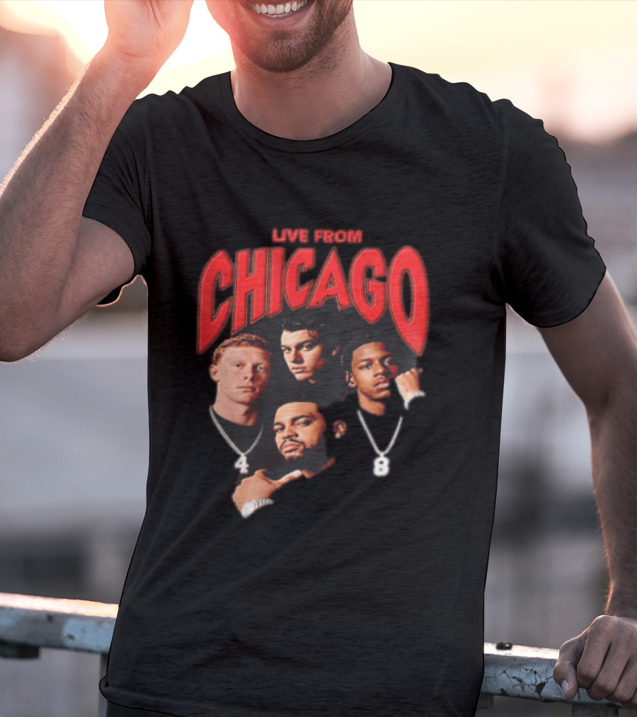 Live From Chicago Bootleg Featuring Four Athletes With Diamond Chains T-Shirt