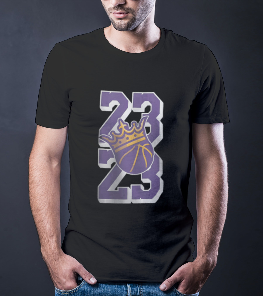Sacramento Kings NBA 23 Crown Purple Basketball T-Shirt