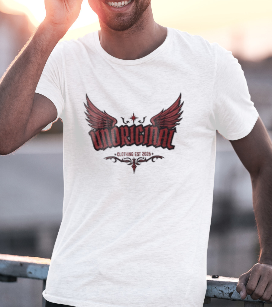 Unoriginal Clothing Est 2026 Red Wings Star Tribal Flourishes T-Shirt