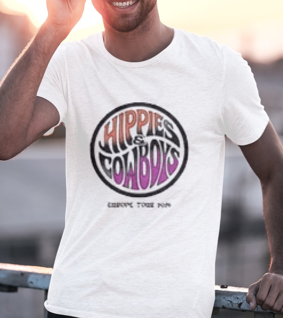 Hippies And Cowboys Europe Tour 2026 White T-Shirt