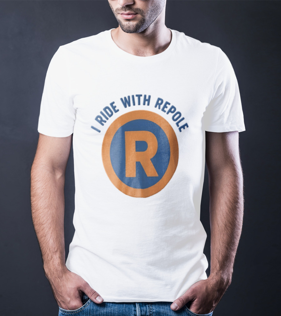 I Ride With Repole Blue Orange Ring R T-Shirt