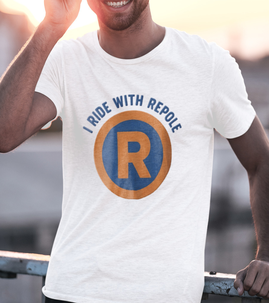 I Ride With Repole Blue Orange Ring R T-Shirt