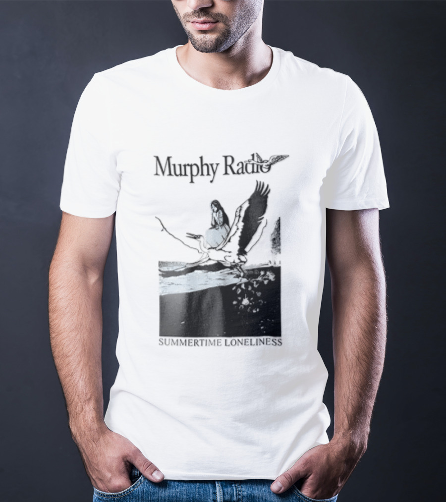 Murphy Radio Summertime Loneliness Woman On Flying Crane At Shore Line T-Shirt