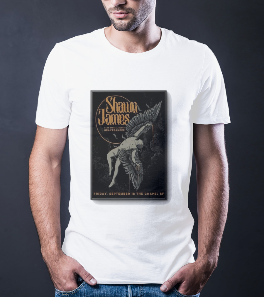 Shawn James San Francisco Concert Special Guest Gravedancer September 18 The Chapel SF T-Shirt