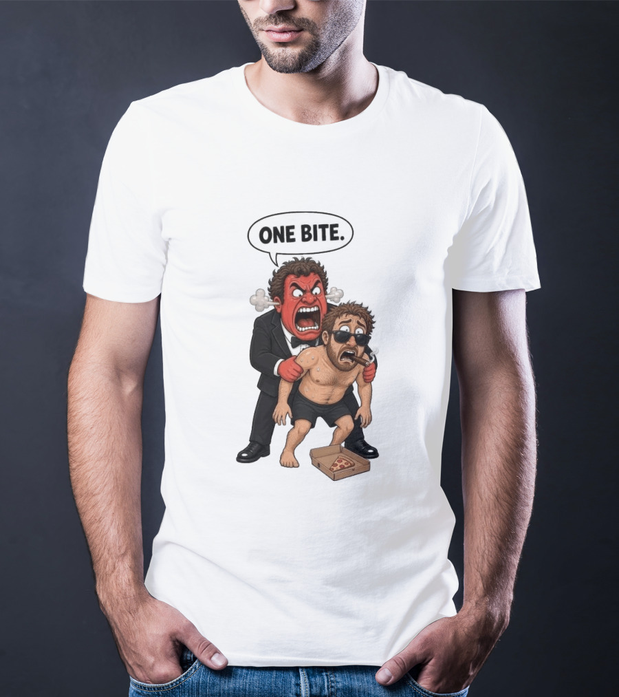 Rico Bo$co One Bite Cartoon Pizza Fan T-Shirt