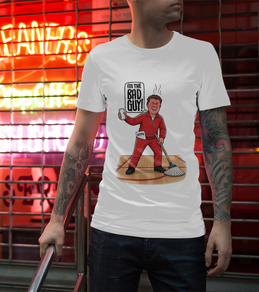 I'm The Bad Guy Rico Bosco Red Tracksuit HIPPA Janitor T-Shirt