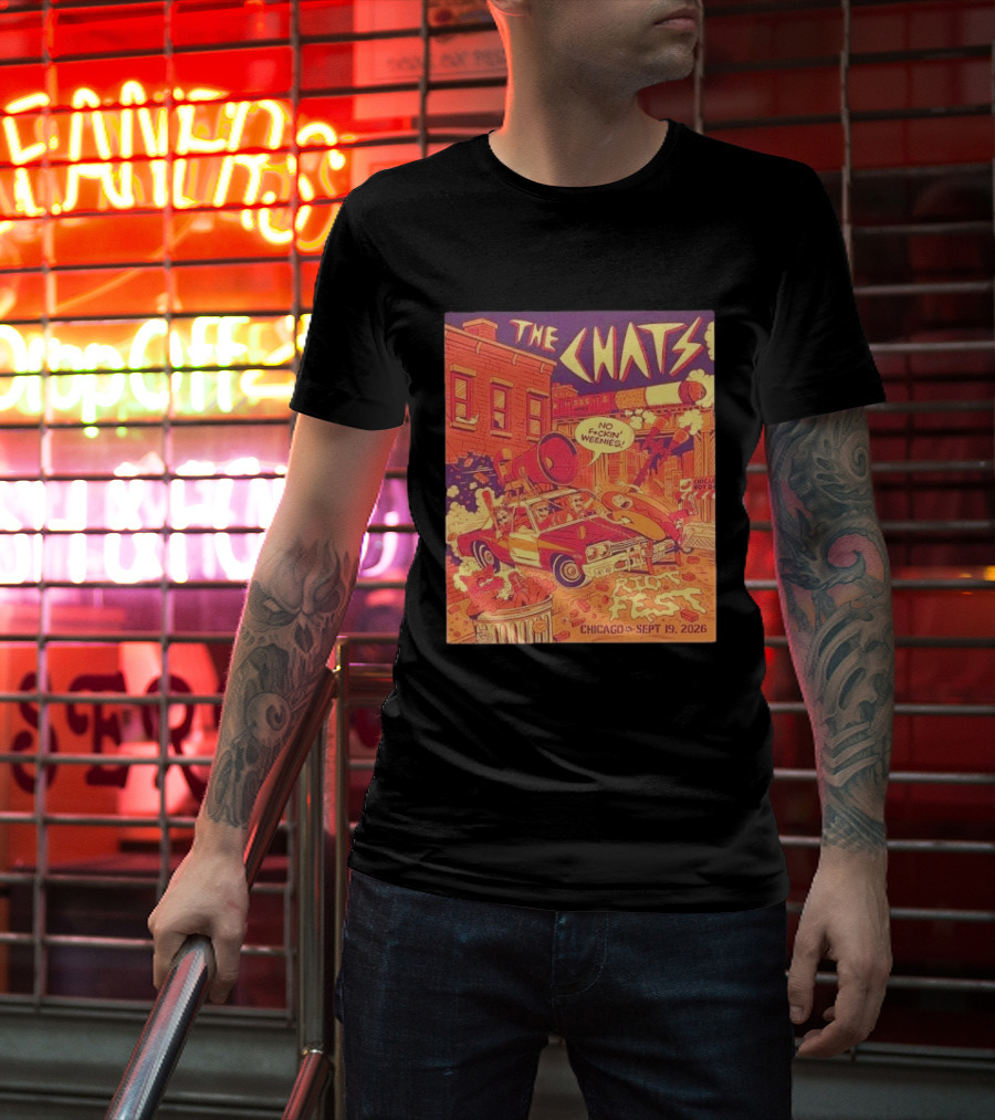 The Chats Riot Fest Chicago September 19 2026 Vintage Comic T-Shirt
