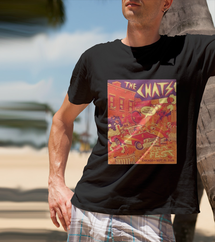 The Chats Riot Fest Chicago September 19 2026 Vintage Comic T-Shirt