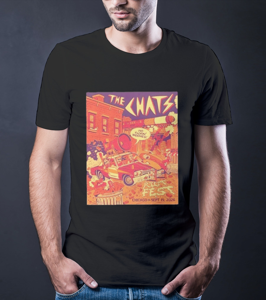 The Chats Riot Fest Chicago September 19 2026 Vintage Comic T-Shirt