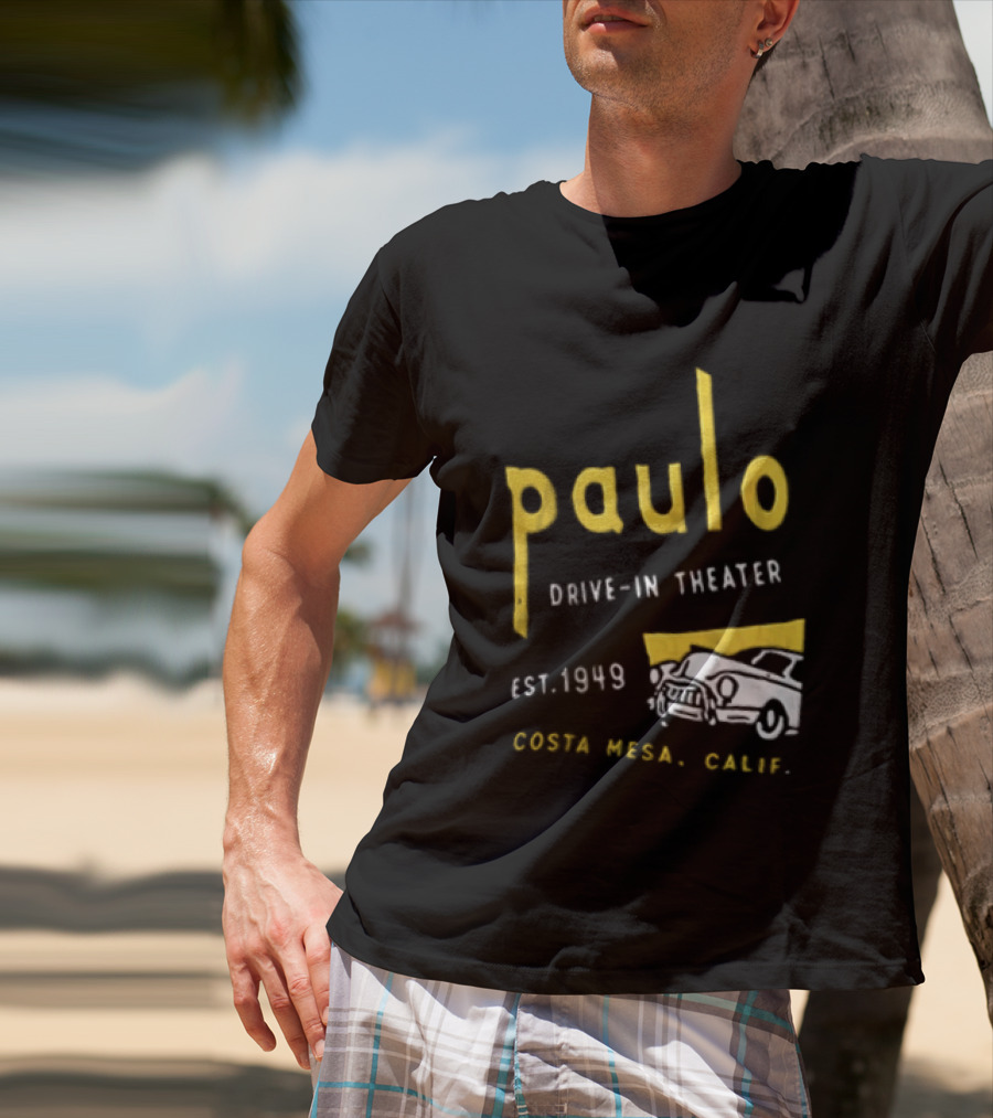Paulo Drive In Theater Est 1949 Costa Mesa Calif Retro Car T-Shirt