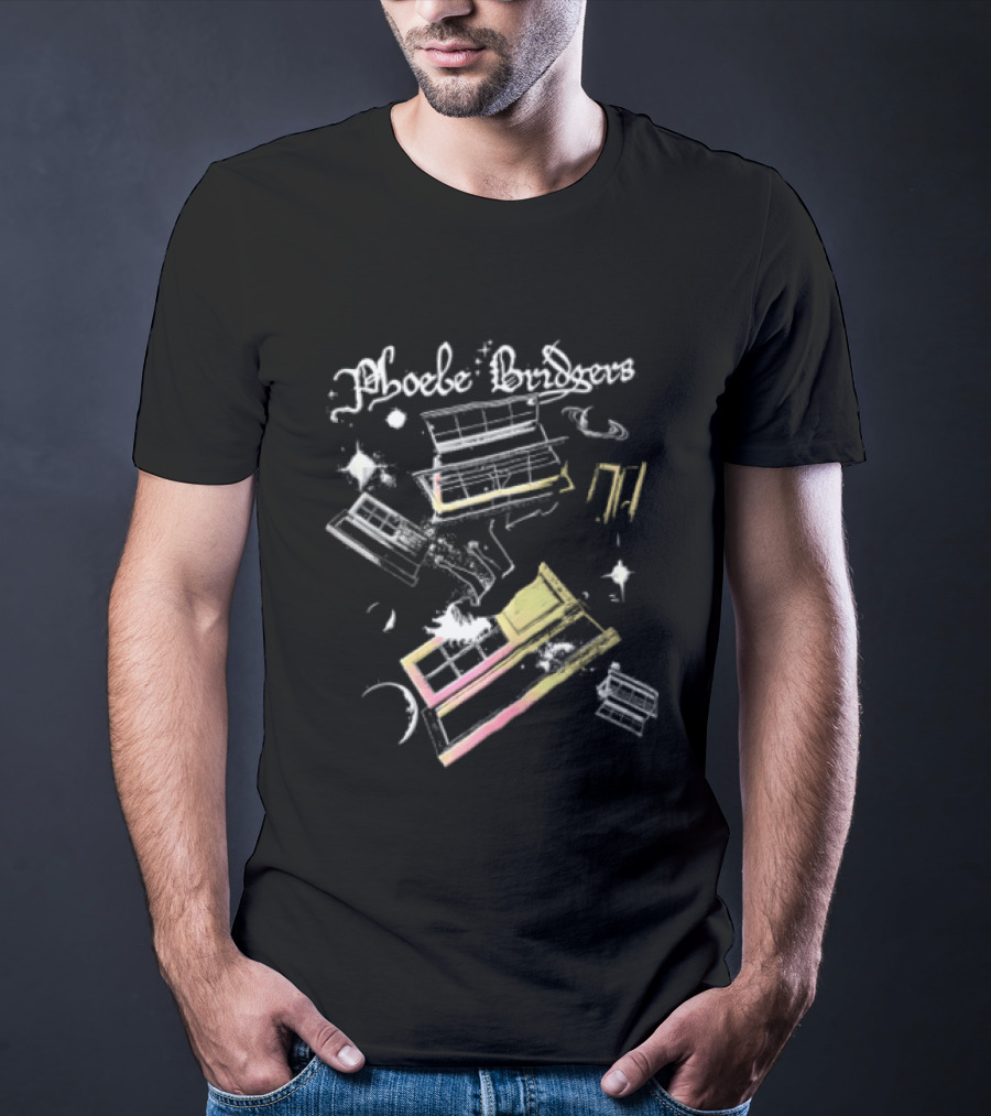 Phoebe Bridgers Cosmic Floating Windows And Stars T-Shirt