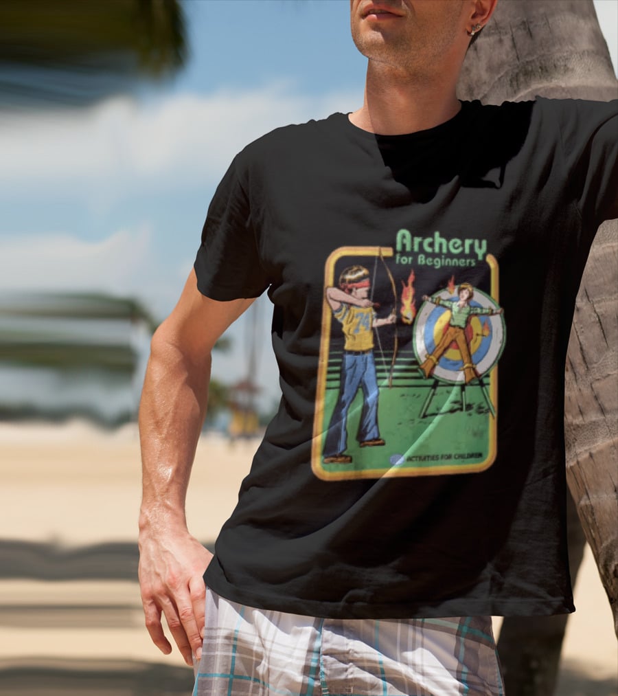Archery For Beginners Activities For Children Vintage Target Practice T-Shirt