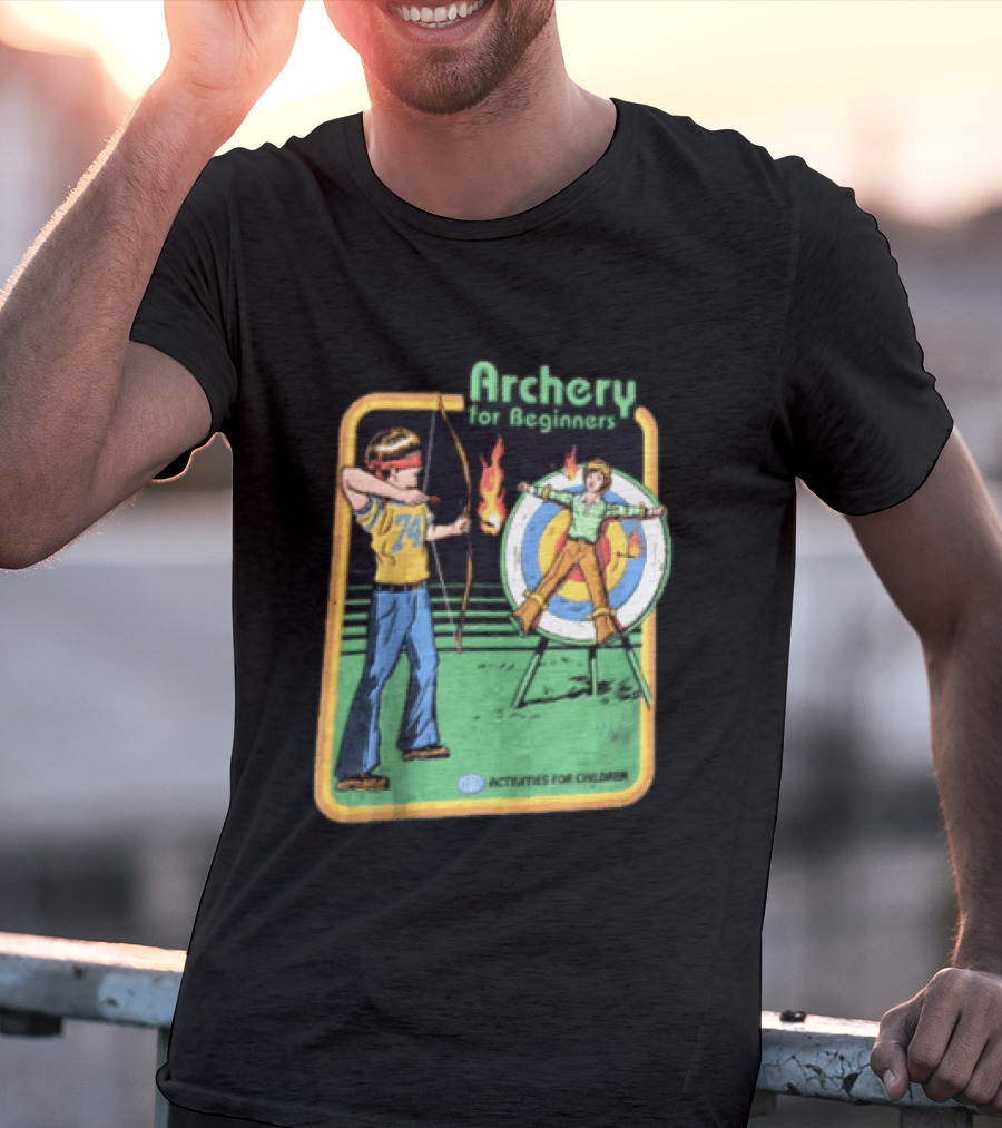 Archery For Beginners Activities For Children Vintage Target Practice T-Shirt